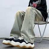 Men Jeans Spring and Autumn Large Straight-Leg Pants Pants